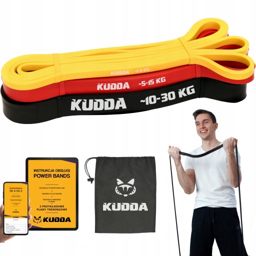 НАБОР ИЗ 3 эспандеров POWERBAND EXERCISE BANDS