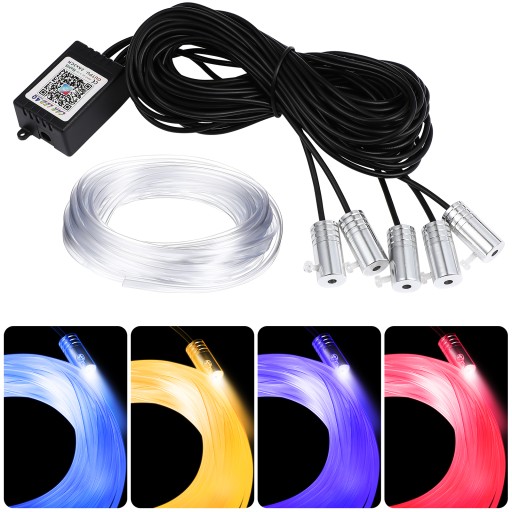 ОКРУЖАЮЩЕЕ СВЕТОДИОДНОЕ RGB ВОЛОКОННО-ОПТИЧЕСКОЕ ВНУТРЕННЕЕ ОСВЕЩЕНИЕ 6M
