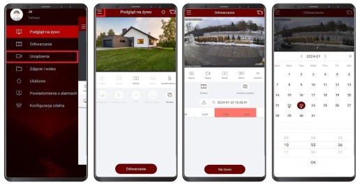 ZESTAW DO MONITORINGU 4 ZEWNĘTRZNE KAMERY POE IP 5Mpx KOPUŁKA DVS MIKROFON