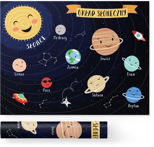 Развивающий плакат для детей 21Х30 А4 КОСМОС