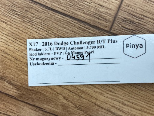 Moduł kontroli ciśnienia TPMS Dodge Challenger 2015+ USA