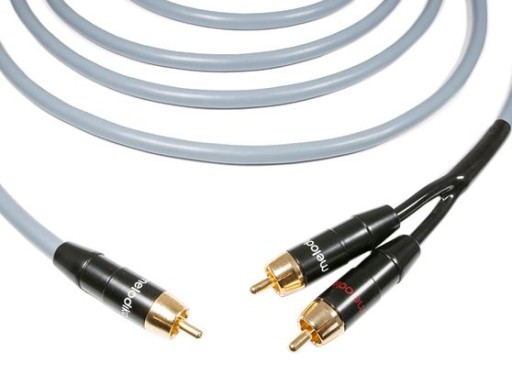 KABEL DO SUBWOOFERA TYPU Y 1x RCA - 2x RCA MELODIKA MDSWY20G GUNMETAL 2m