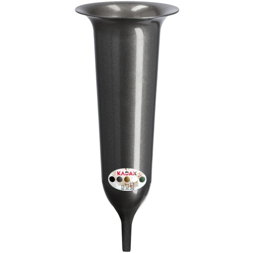 Ваза для кладбищенских цветов 35 см ARTIFICIAL FLOWERS PUNCHED GRAPHITE