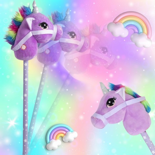 ГОЛОВА ЕДИНОРОГА НА ПЛЮШЕВОЙ ПАЛКЕ HOBBY HORSE HORSE