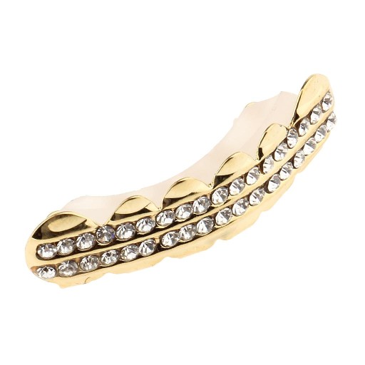 Двойное сверло из циркония сверху и снизу Hip Hop Gold Grill.
