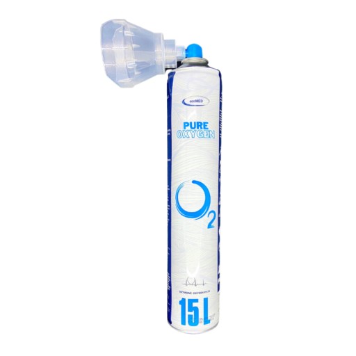 Tlen INHALACYJNY 15L w PUSZCE aerozol 99,5% ECOMED - pakiet 5 szt.