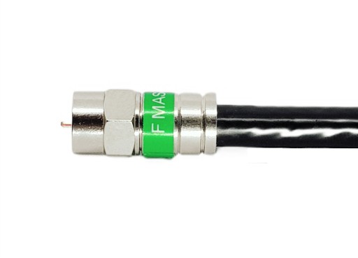 Kabel koncentryczny przewód antenowy SAT 3M czarny Wtyk F-Wtyk F