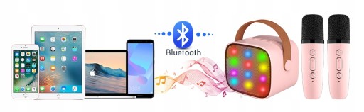 БЕСПРОВОДНОЙ МИКРОФОН BLUETOOTH ДЛЯ КАРАОКЕ USB-ДИНАМИКИ С 2 МИКРОФОНАМИ
