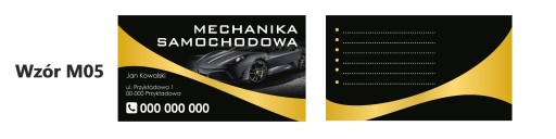 Wizytówki Motoryzacja dwustronne kreda 350g 1000szt