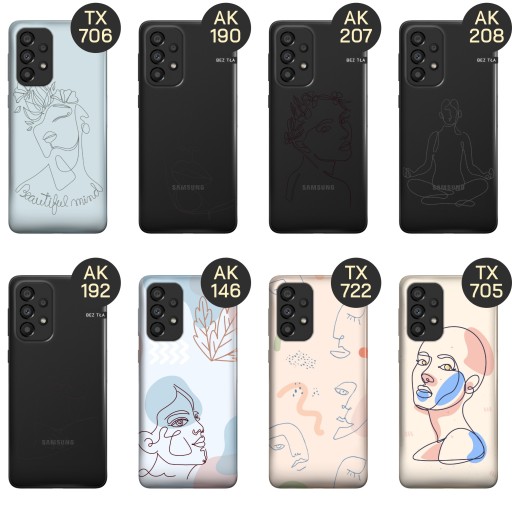 ETUI DO SAMSUNG GALAXY A33 5G WZORY CONTINUOUS LINE-ART KRESKA LINIE CASE