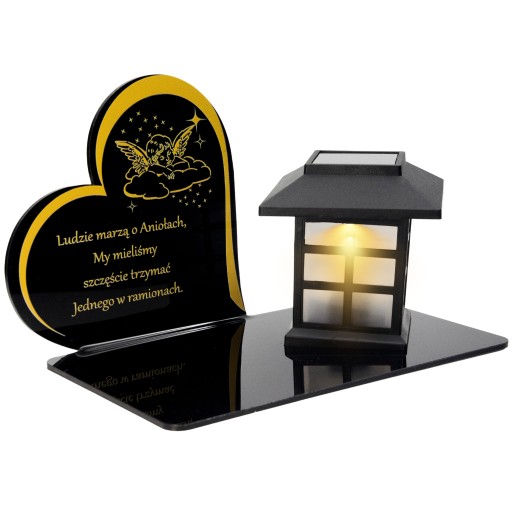 WIECZNA LAMPKA statuetk NA CMENTARZ LED znicz solarny ŚWIECZKA NA GRÓB