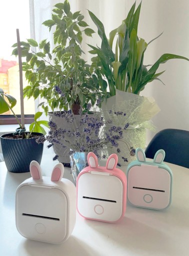 Мини-термопринтер Phomemo T02 green RABBIT для самоклеящихся этикеток