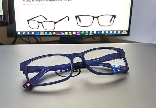 Okulary do czytania komputera korekcyjne plus +1.50 etui Montana oprawki