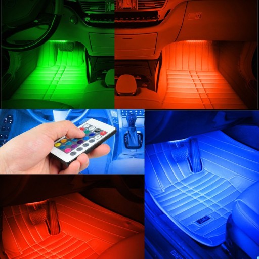 Светодиодная лента RGB с дистанционным управлением подсветкой автомобиля