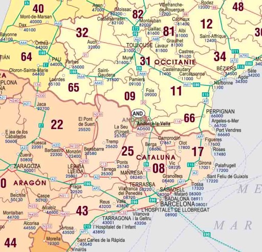 КОД ЕВРОПА XXL НАСТЕННАЯ КАРТА ПОЧТОВЫЕ ИНДЕКСЫ