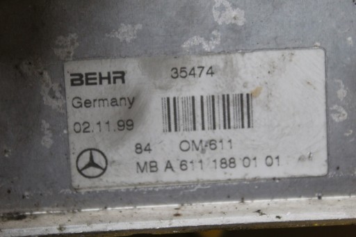 МАСЛЯНЫЙ ОХЛАДИТЕЛЬ W210 2.2 CDI A6111880101