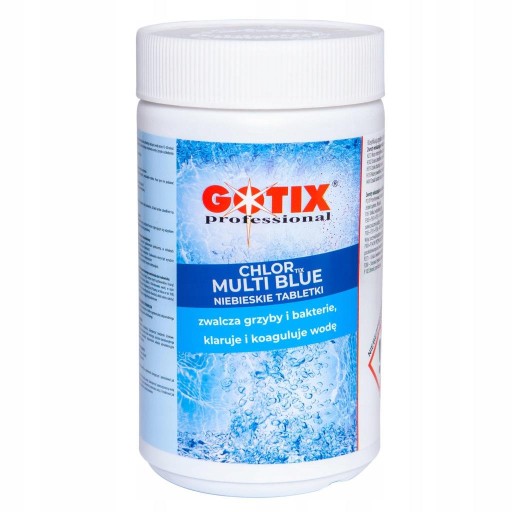 ХИМИЯ ДЛЯ БАССЕЙНА CHLORTIX MULTI BLUE 1 КГ 20 Г СИНЯЯ ВОДА 10 В 1 + РУКОВОДСТВО