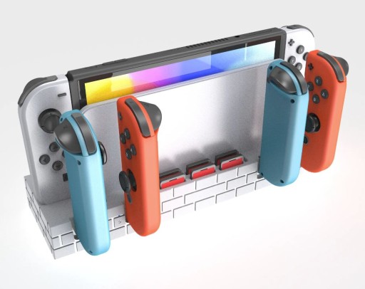 Подставка для зарядки 4x Joy-Con Switch / NS OLED Mario Bricks White