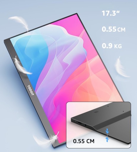 Yodoit portable monitor для компьютерного ноутбука 17.3 '' FHD IPS Новый экран