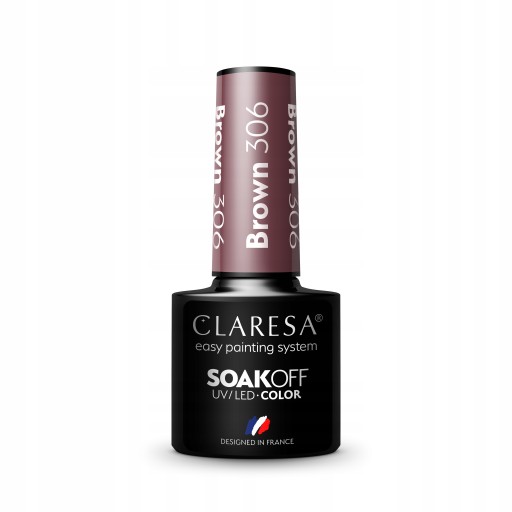 Claresa Lakier Hybrydowy 306 brown brązy lakiery