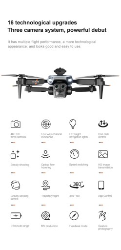Для Xiaomi K6 Max Drone 8K GPS Professional HD три широкоугольные камеры