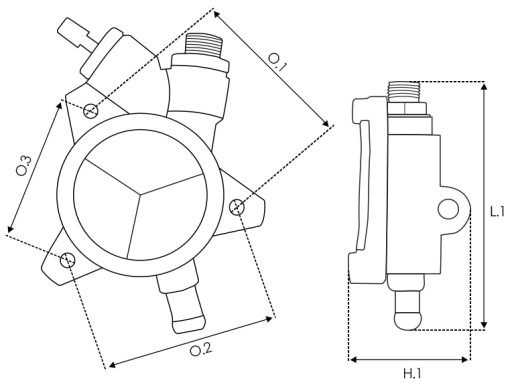 НОВЫЙ ВАКУУМНЫЙ НАСОС ГЕНЕРАТОРА OPEL ASTRA F 1.7 D TD