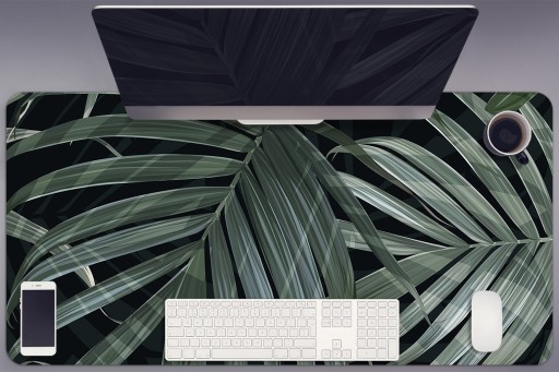 Podkładka winyl na biurko do biura Ciemna monstera