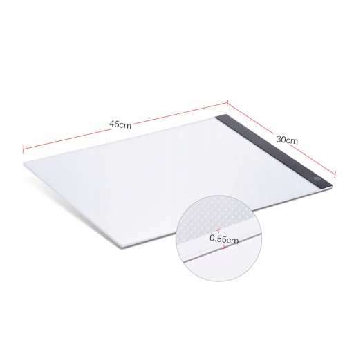 TABLICA DO RYSOWANIA DESKA KREŚLARSKA A3 LED