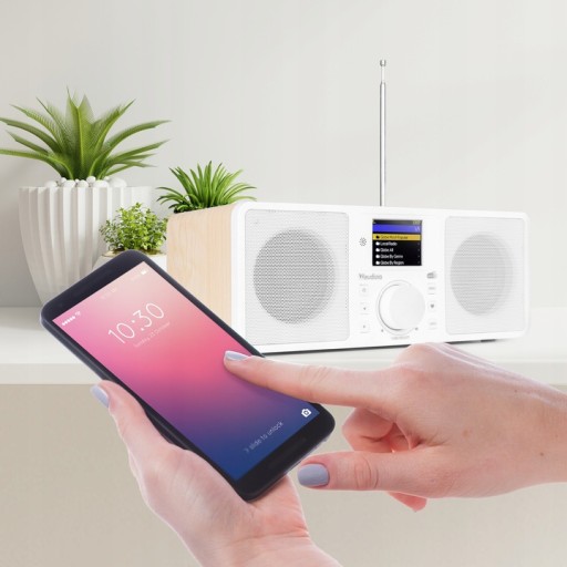 DAB-радио, Интернет-радио WiFi Bluetooth, белый