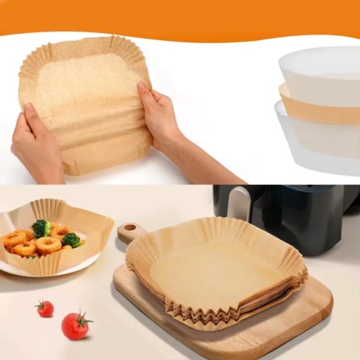 Бумажная вставка в Fryer Fryer Fryer 16x16x4,5см 50 ПК