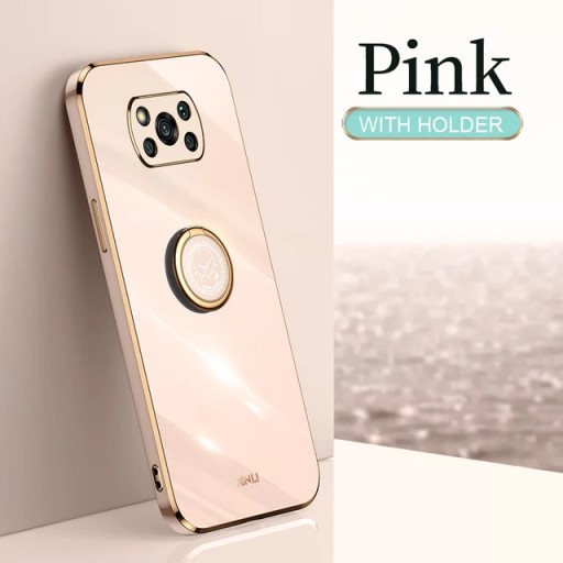 Чехол для телефона с квадратной золотой рамкой для Xiaomi Mi Poco X3 Pro