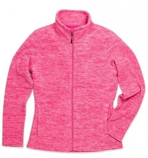 Теплая женская флисовая куртка, Толстовка Active флис, розовый меланж, XL