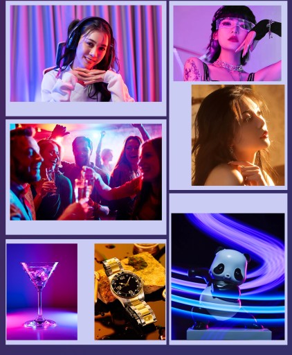 Lampa LED Ulanzi U60 RGB na Magens Klips 1/4'' ISO do Telefon Aparat Kamera