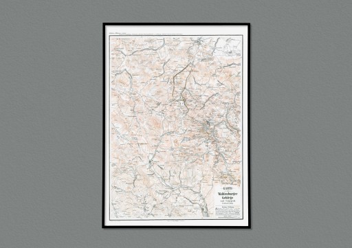 ВАЛБЖИЧ и окрестности старая немецкая карта Вальденбург 1900 г. 60x60