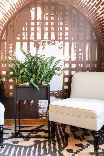 Металлический цветочный горшок LOFT с крышкой на подставке для цветов 80х60х21см