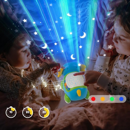 ИГРУШКА ДЛЯ РЕБЕНКА С МУЗЫКОЙ И ПРОЕКЦИЕЙ СВЕТА И ЗВЕЗД, 1 ГОД+