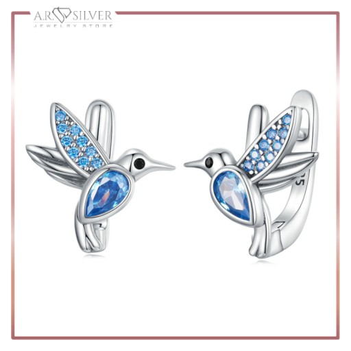 Серебряные серьги РАЙСКИЕ ПТИЦЫ S925