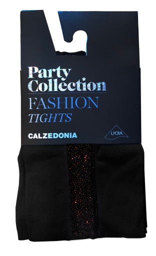 Черные колготки для вечеринки CALZEDONIA с блестками, размер 1/2 S/M