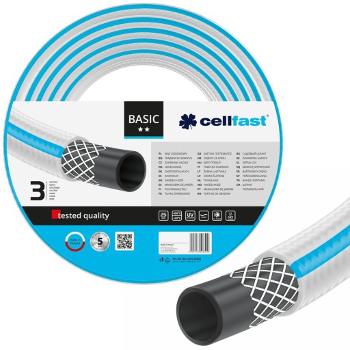 САДОВЫЙ ШЛАНГ CELLFAST BASIC 3-СЛОЙНЫЙ 3/4
