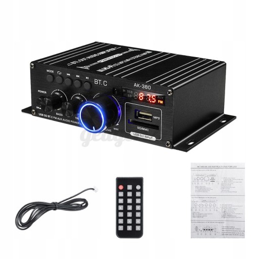 СТЕРЕО УСИЛИТЕЛЬ BLUETOOTH 5.0 USB FM AUX 400 Вт 12 В