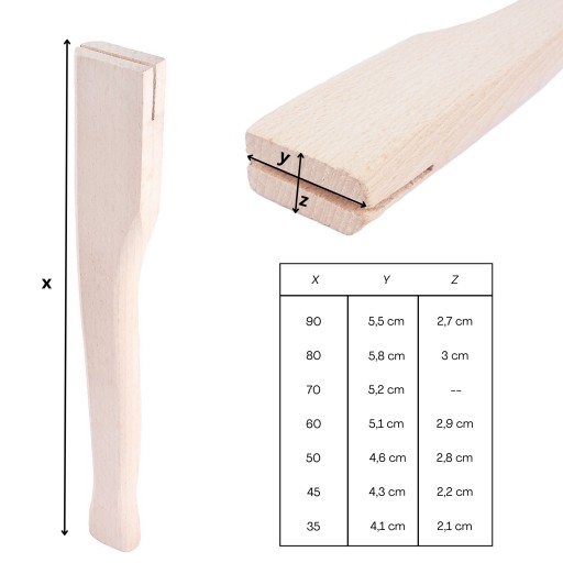 TRZONEK DO SIEKIERY RĄCZKA UCHWYT STYL MOCNY 36CM