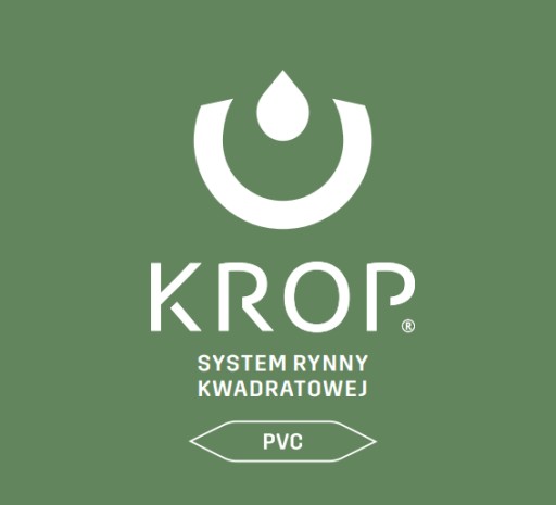 KROP КВАДРАТНЫЙ ЖЕЛОБ ПВХ 135 ral 7016, длина 1,95 м