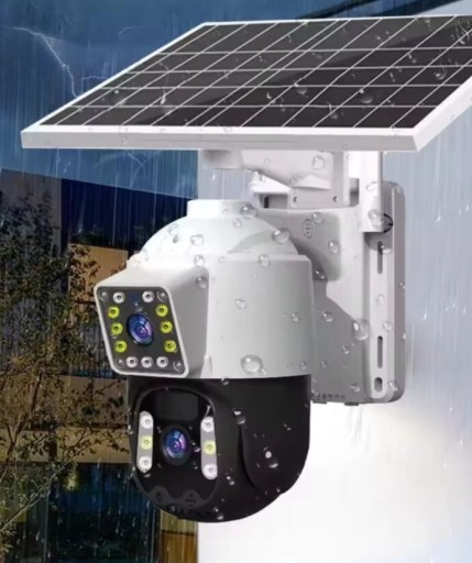 IP-камера для помещения и улицы may2405 4K СОЛНЕЧНАЯ КАМЕРА С 2 ЛИНЗАМИ