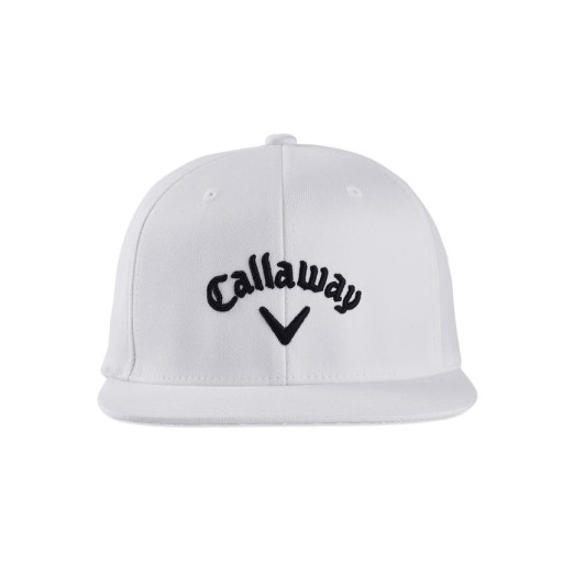 Белая кепка для гольфа Callaway с плоскими полями