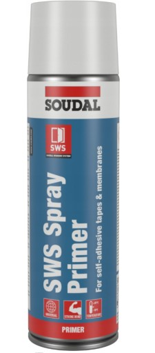 PRIMER SWS SOUDAL аэрозольная грунтовка - клей для крепления фольгированных лент -10°C зима