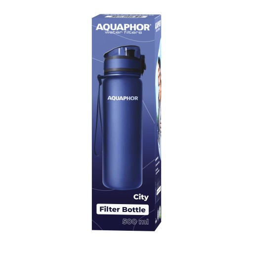 Butelka filtrująca, bidon z filtrem Aquaphor City granat 0,5l