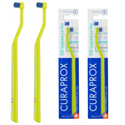 Зубная щетка Curaprox CS Implant ортодонтическая, один комплект, 2 шт.