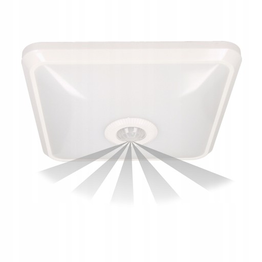 LAMPA Z CZUJNIKIEM RUCHU LED 12W PLAFON SUFITOWY CZUJNIK RUCHU I ZMIERZCHU