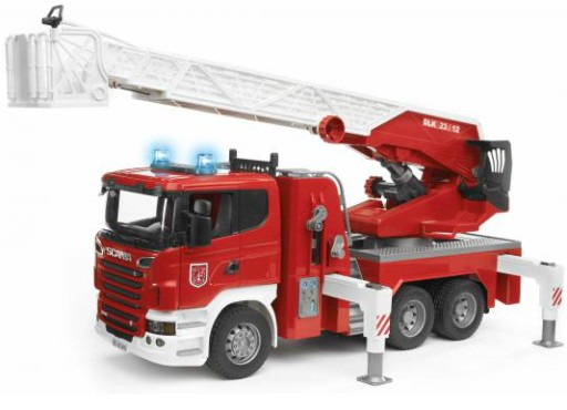Пожарная машина Scania с выдвижной лестницей Bruder