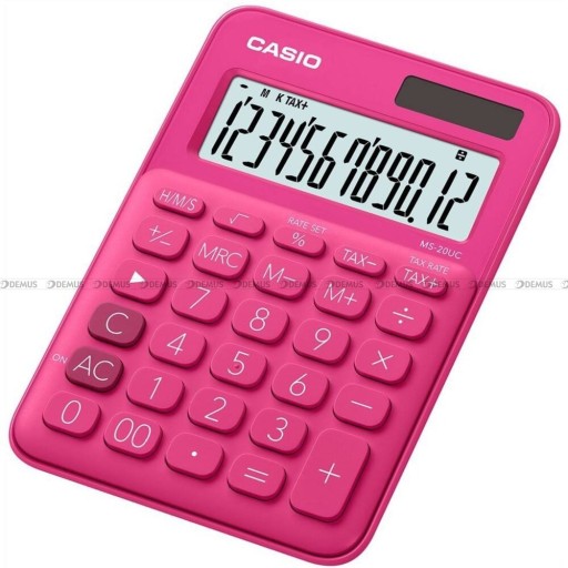 Калькулятор офисный Casio MS-20UC-RD-S - 11x15 см - 12-значный
